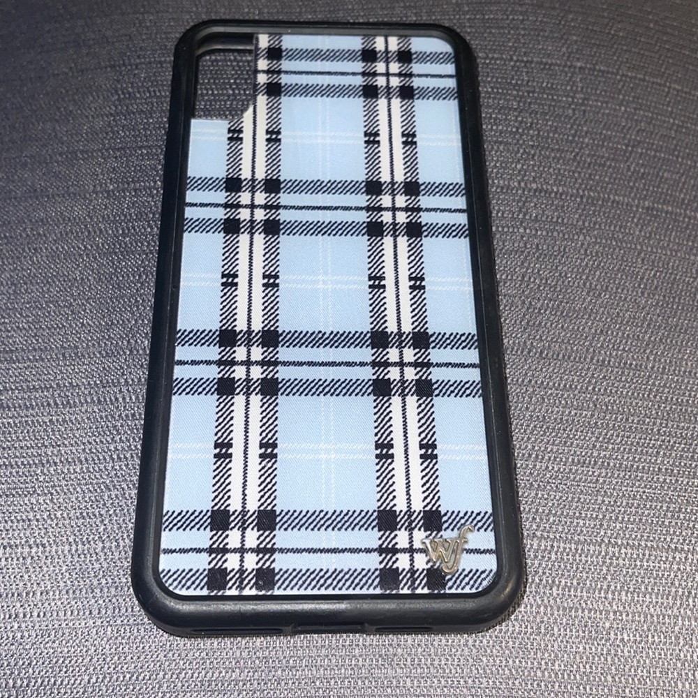Blue plaid, Iphone xs max wildflower case.